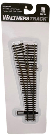 HO Scale Walthers 948-83013 Code 83 #5 Left Hand DCC Friendly Turnout