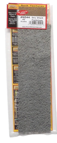 HO/O/N Scale Chooch 214-8544 Dry-Stack Fieldstone Rock Flexible Sheet