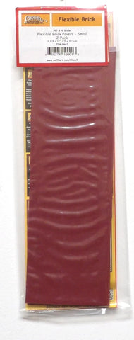 HO/N Scale Chooch 214-8667 Small Dark Red Brick Pavers Flexible Sheet 2-Pack