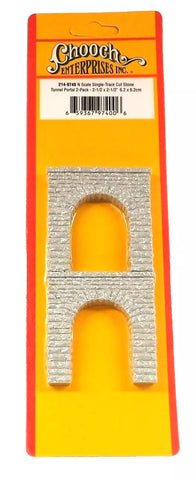 N Scale Chooch 9740 Single-Track Cut Stone Tunnel Portal (2) pcs