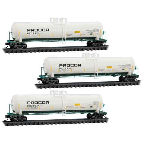 N Scale Micro Trains 98300234 Procor 53' General Service Tank Cars 3-Pack