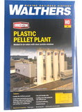 HO Scale Walthers Cornerstone 933-4145 Plastic Pellet Plant w/Silos Building Kit