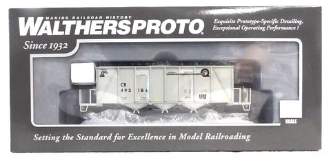 HO Scale Walthers Proto 920-106033 Conrail CR 493186 40' Ortner 100-Ton Aggregate Hopper