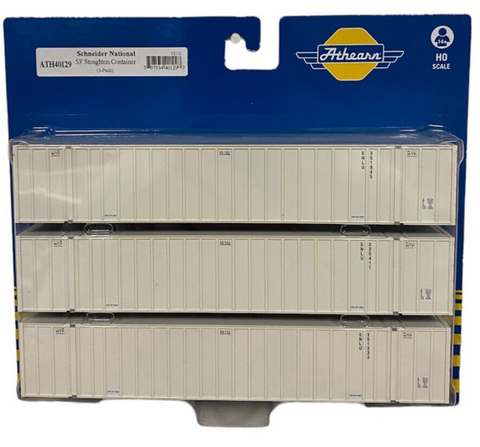 HO Scale Athearn 40129 Schneider National 53' Stoughton Containers Set #2 (3)pcs