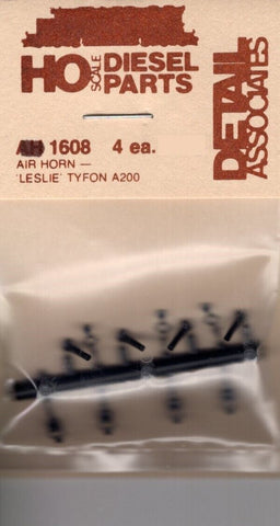 HO Scale Detail Associates 1608 Air Horn - 'Leslie' Tyfon A200 4 Pkg