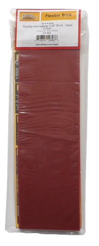 HO/N Scale Chooch 214-8661 Small Herringbone Dark Red 1/16" Brick Flexible Sheet