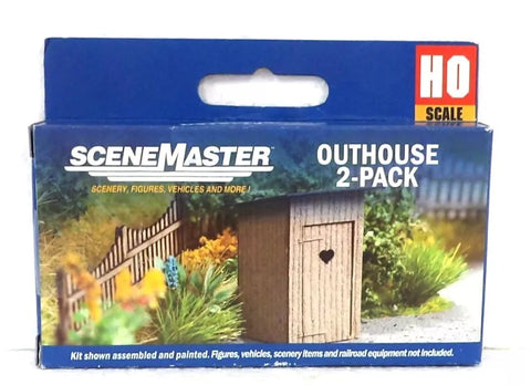 HO Walthers SceneMaster 949-4112 Outhouse Laser-Cut Wood Kit pkg (2)