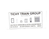 HO Scale Tichy Train Group 8091 Window/Door Assortment I - pkg (200)