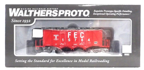 HO Scale Walthers Proto 920-106039 Florida East Coast FEC 15784 40' Ortner 100-Ton Aggregate Hopper