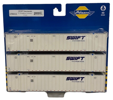 HO Scale Athearn 40122 SWIFT 53' Stoughton Containers Set #1 (3) pcs