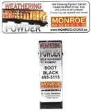 Monroe Models 3115 Soot Black Weathering Powder/Chalk 1oz 29.6ml