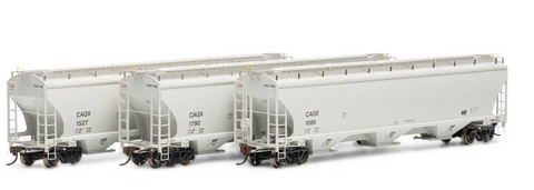 HO Scale Athearn G97146 ConAgra CAGX Trinity 3-Bay Covered Hopper Set #2 (3)