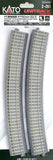 HO Kato Unitrack 2-251 Superelevated w/Concrete Ties Curve Track 31-7/8" Radius