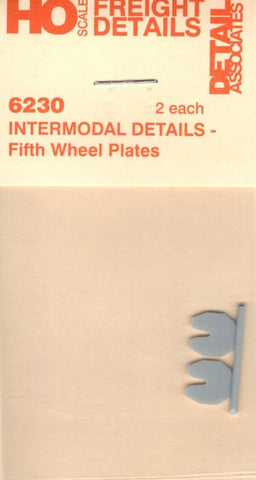 HO Scale Detail Associates 6230 Intermodal Details - Fifth Wheel Plates 2 Each