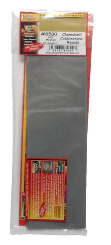 HO Scale Chooch 214-8580 Medium Clamshell Cobblestone Road Flexible Sheet