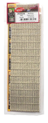 HO Scale Chooch 214-8508 Medium Concrete Cribbing Flexible Sheet