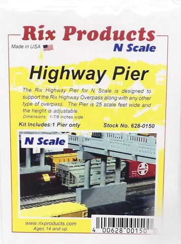 N Scale Rix Products 628-150 Modern Highway Pier Kit