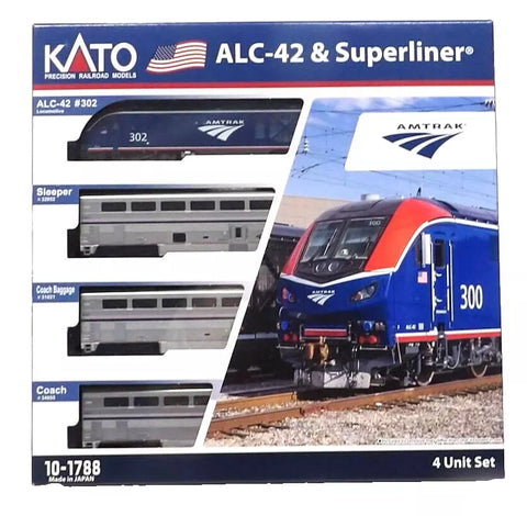 N Scale Kato 10-1788 Amtrak Siemens ALC-42 Charger & 3 Cars Train Set