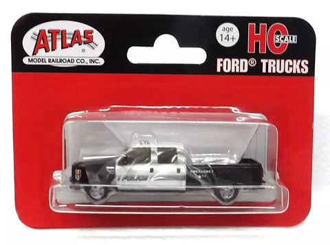 HO Scale Atlas 35000008 Ford F-350 Police Black & White Crew-Cab Pickup Truck