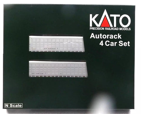 N Scale Kato 106-5510 Canadian Pacific CP Aluminum Enclosed Auto Rack 4-Pack