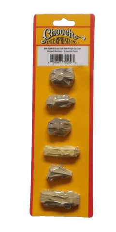 HO Scale Chooch 7220 Wrapped Machinery Freight Car Load 6-Pack