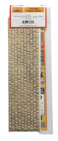 HO Scale Chooch 214-8264 Large Cut Stone Wall Flexible Sheet