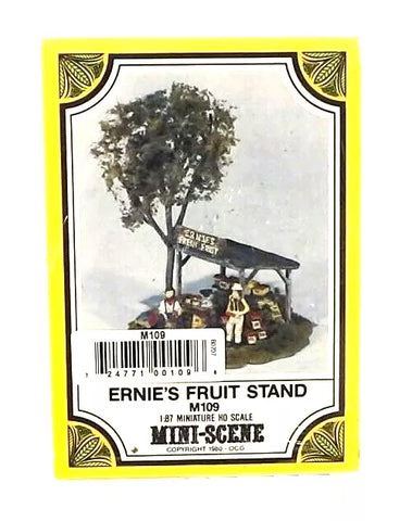 HO Scale Woodland Scenics M109 Ernie's Fruit Stand Mini-Scene Metal Kit