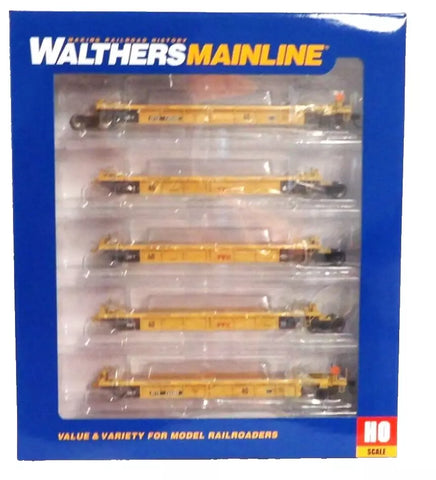 HO Scale Walthers MainLine 910-55671 Small Red logo TTX DTTX 748295 Thrall 5-Unit Rebuilt 40' Well Car