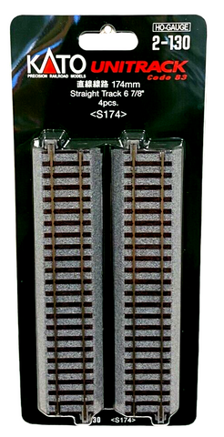 HO Scale Kato Unitrack 2-130 Straight Track 6-7/8" 174mm pkg (4)