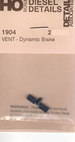 HO Scale Detail Associates 1904 Vent - Dynamic Brake Pkg (2)