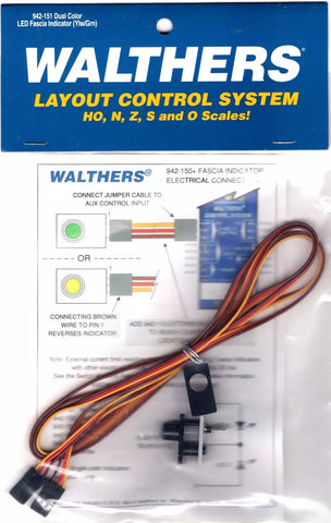 Walthers Layout Control System 942-151 Yellow-Green 2 Color LED Fascia Indicator