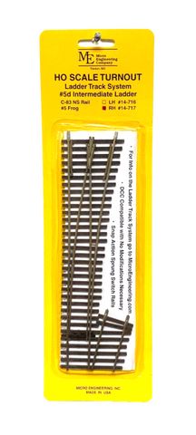 HO Scale Micro Engineering 14-717 Code 83 #5d Right-Hand Intermediate Ladder Track System Turnout