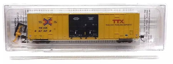 N Scale Micro Trains 12300021 TTX TBOX 667028 60' Double Door High-Cub ...