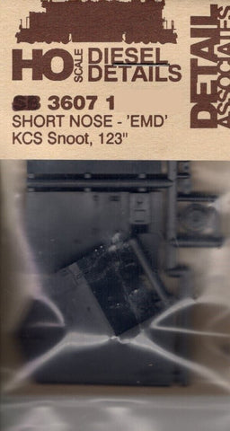 HO Scale Detail Associates 3607 Short Nose - 'EMD' KCS Snoot, 123"