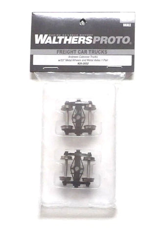 HO Scale Walthers Proto 920-2032 Andrews Plastic Caboose Trucks w/33" Wheels