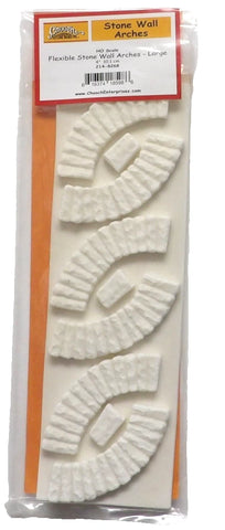 HO Scale Chooch 214-8268 Large Stone Wall Arches Style 1 Flexible Sheet