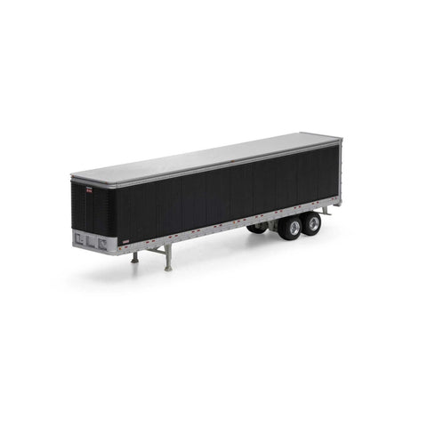 HO Scale Athearn 29078 Owner Operator Black 45' Smooth Side Trailer