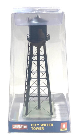 N Scale Walthers Cornerstone 933-3832 Black Assembled City Water Tower