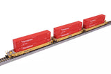 N Kato 106-6188 Gunderson MAXI-IV 3-Unit Well Car w/53' Ferromex Containers