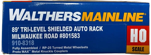 Walthers 910-8318 TTKX 801583 Milwaukee Road Tri-Level Shielded Auto Rack