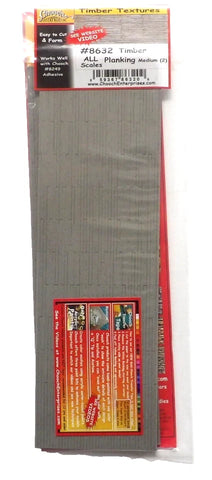 All Scale Chooch 214-8632 Medium Timber Planking Flexible Sheet (2) pcs