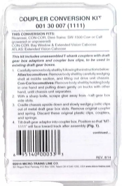 Micro Trains Coupler Conversion Kit #489-132040 - Bellmawr, NJ Store