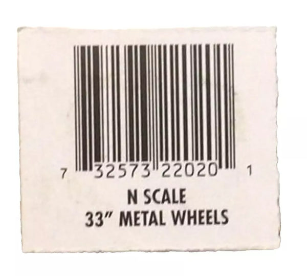 Atlas 22020 N Scale Metal Wheels (12 Pieces) - 33" Replicas For Model Trains