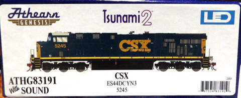 HO Scale Athearn Genesis G83191 CSX YN3 #5245 ES44DC DCC Sound
