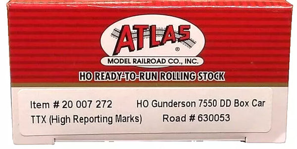 HO Atlas 20007272 TTX TBOX 630053 Gunderson 7550 60' Double Plug-Door ...