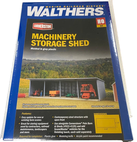 HO Scale Walthers Cornerstone 933-3347 Machinery Storage Shed Kit