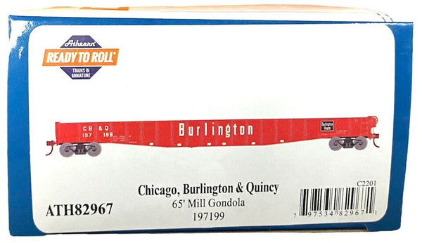 HO Scale Athearn 82967 Burlington CB&Q 197199 65'6
