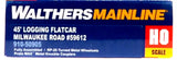 Walthers MainLine 910-50905 Milwaukee Road MILW 59612 45' Logging Flatcar