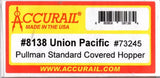 Accurail 8138-1 Union Pacific UP 73245 Pullman Standard 3-Bay Covered Hopper Kit