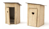 HO Walthers SceneMaster 949-4112 Outhouse Laser-Cut Wood Kit pkg (2)